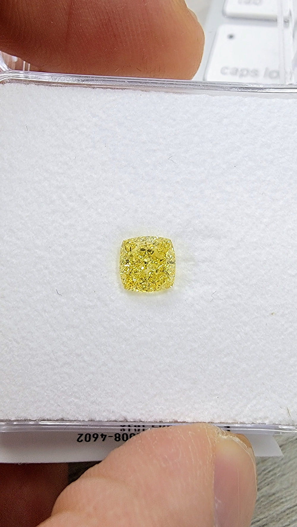 1.09ct Fancy Intense Yellow Cushion Diamond VS1 GIA