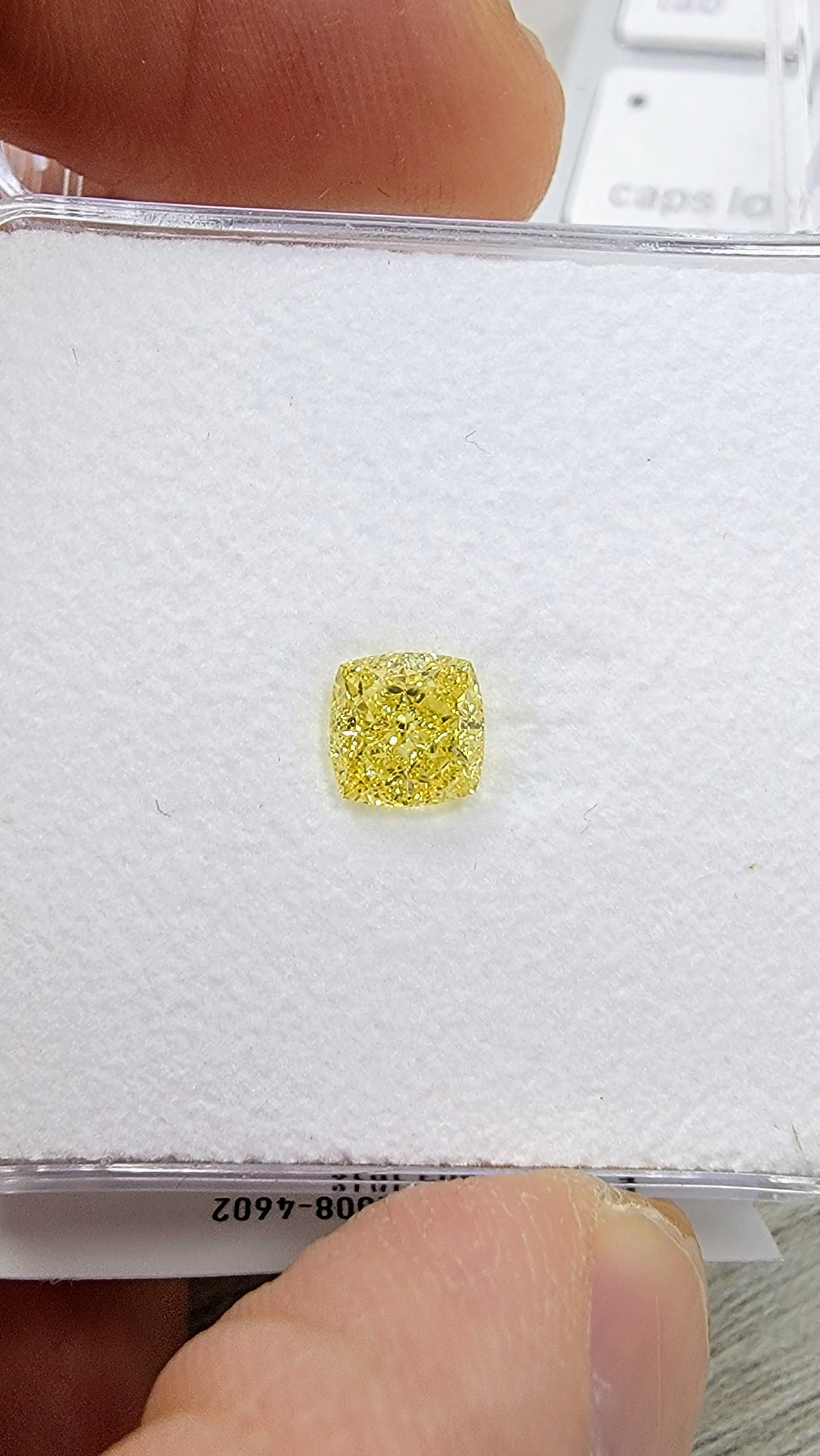 1.09ct Fancy Intense Yellow Cushion Diamond VS1 GIA