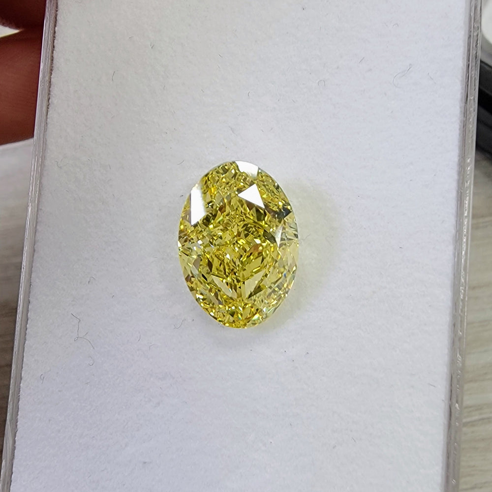5ct Fancy Intense Yellow Oval Diamond