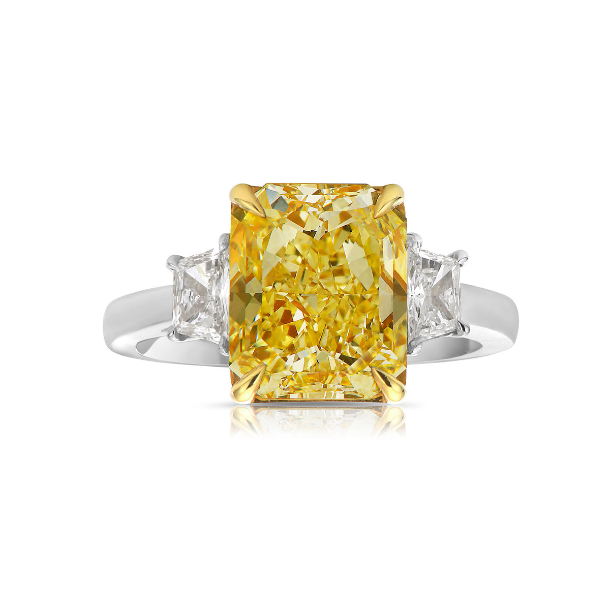 5.34ct Fancy Light Yellow Diamond Ring VS2 GIA