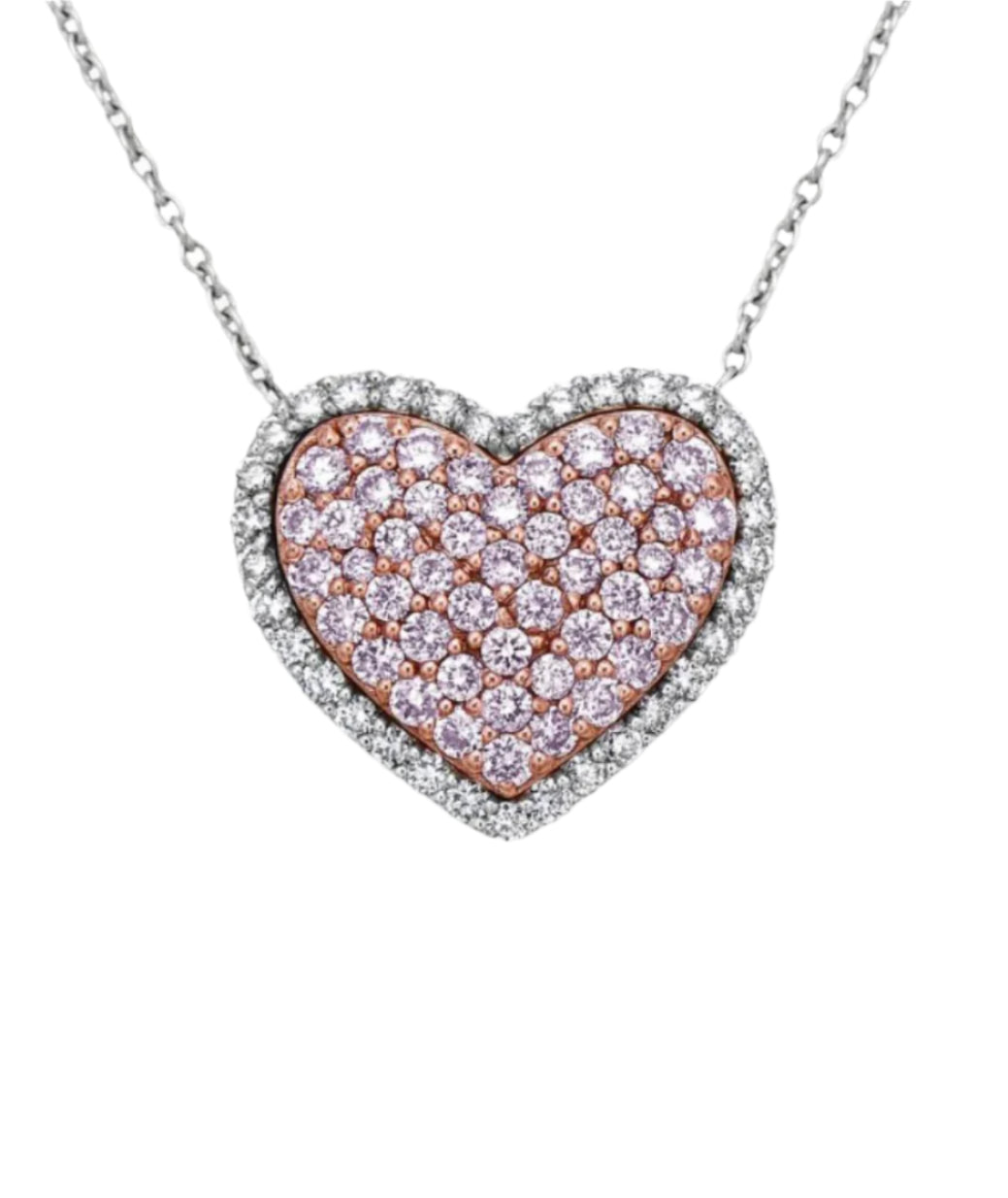 Pink Diamond Heart Pendant