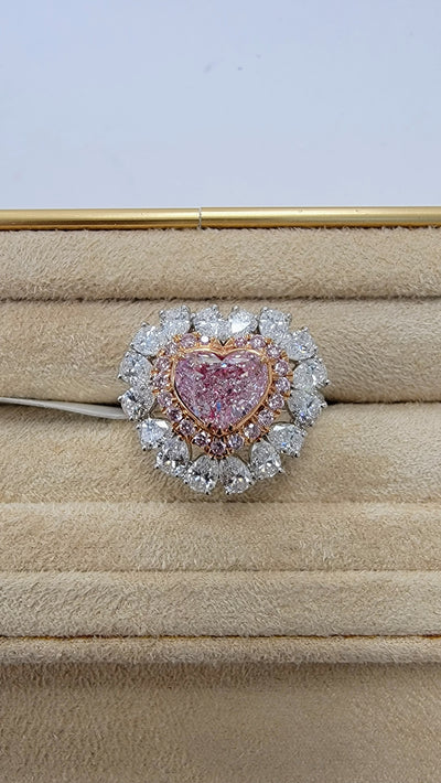 1.89ct Light Pink Heart SI1 GIA Cocktail Ring
