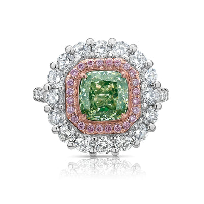 Green Diamond Cocktail Ring