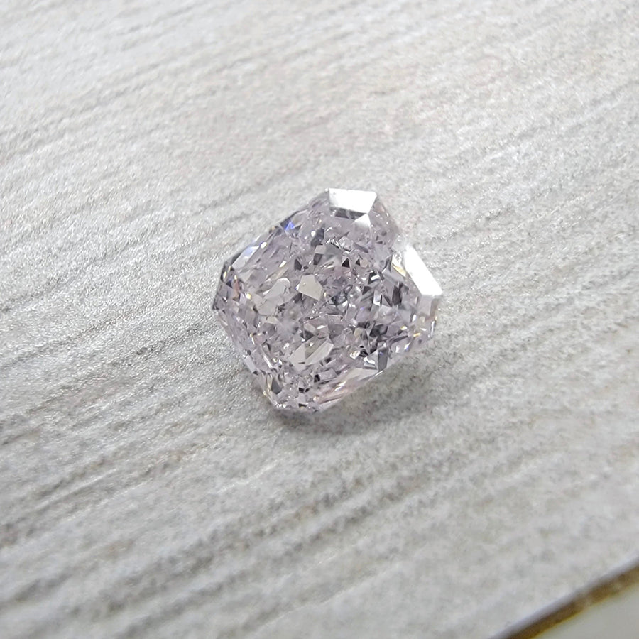 0.39ct Faint Pink Radiant Diamond GIA