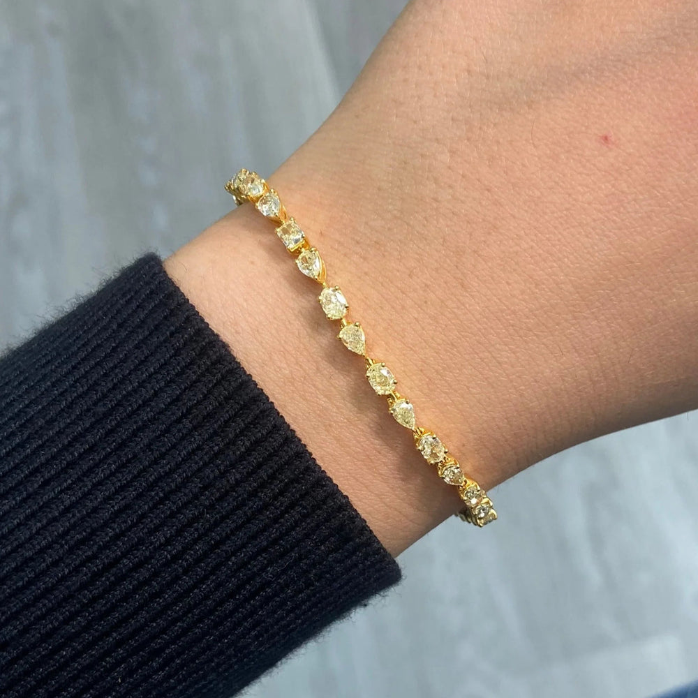 Fancy Yellow Mixed Shape Diamond Bracelet