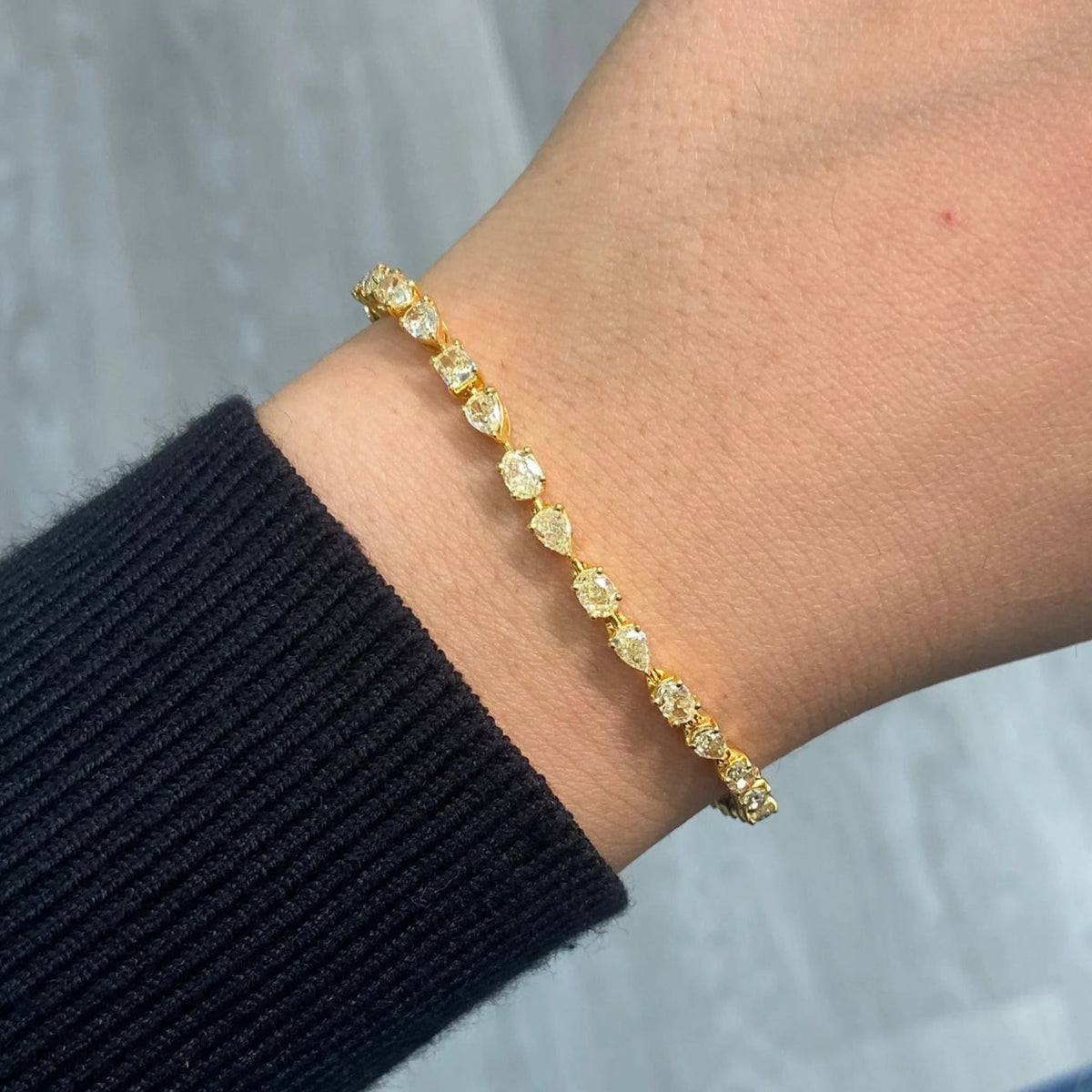 Fancy Yellow Mixed Shape Diamond Bracelet