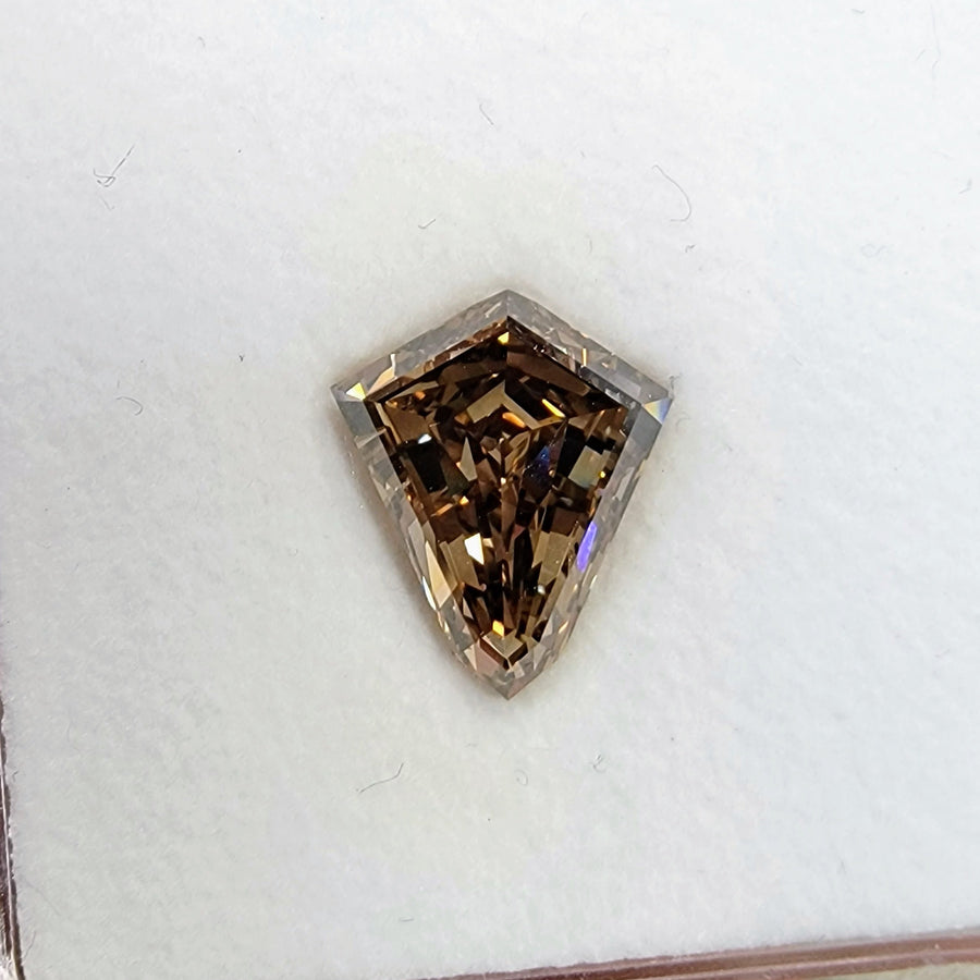 5.00ct Fancy Dark Orangy Brown Kite Diamond SI1 GIA