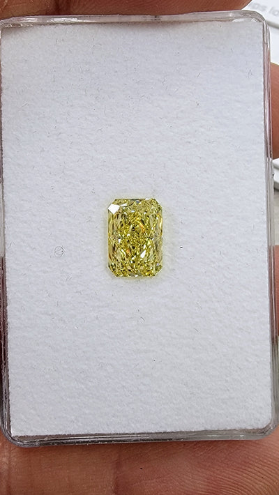 2.03ct Fancy Yellow Elongated Radiant VS1 GIA