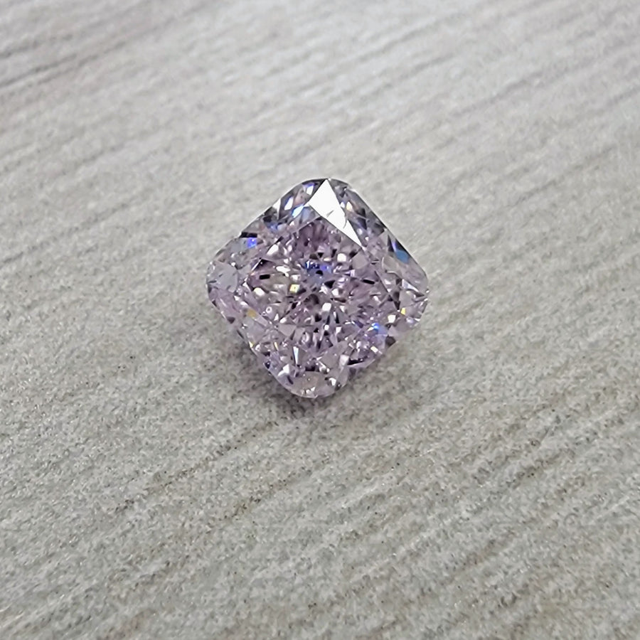 0.61ct Light Pink Cushion Diamond VVS2 GIA