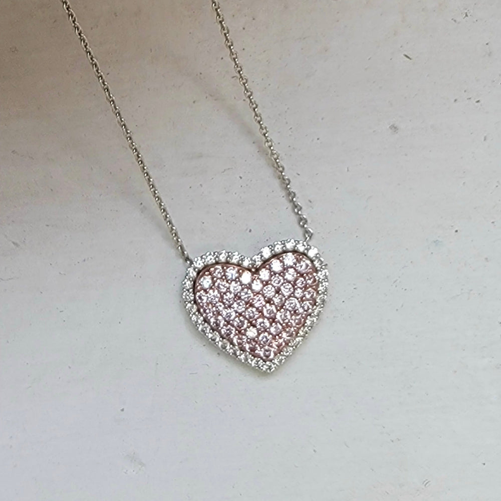 Pink Diamond Heart Pendant