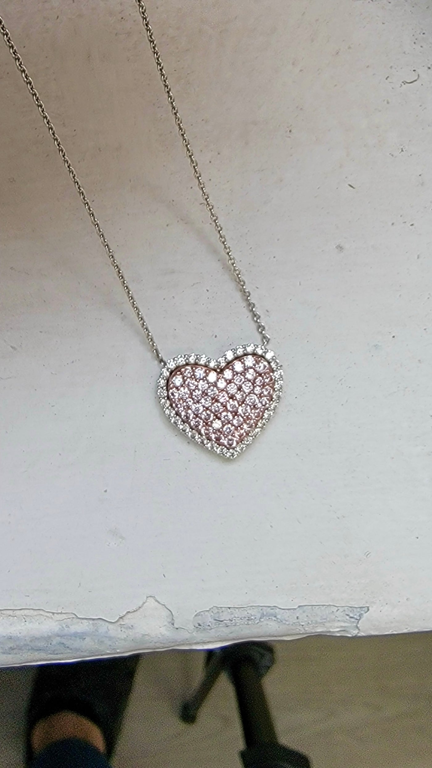 Pink Diamond Heart Pendant