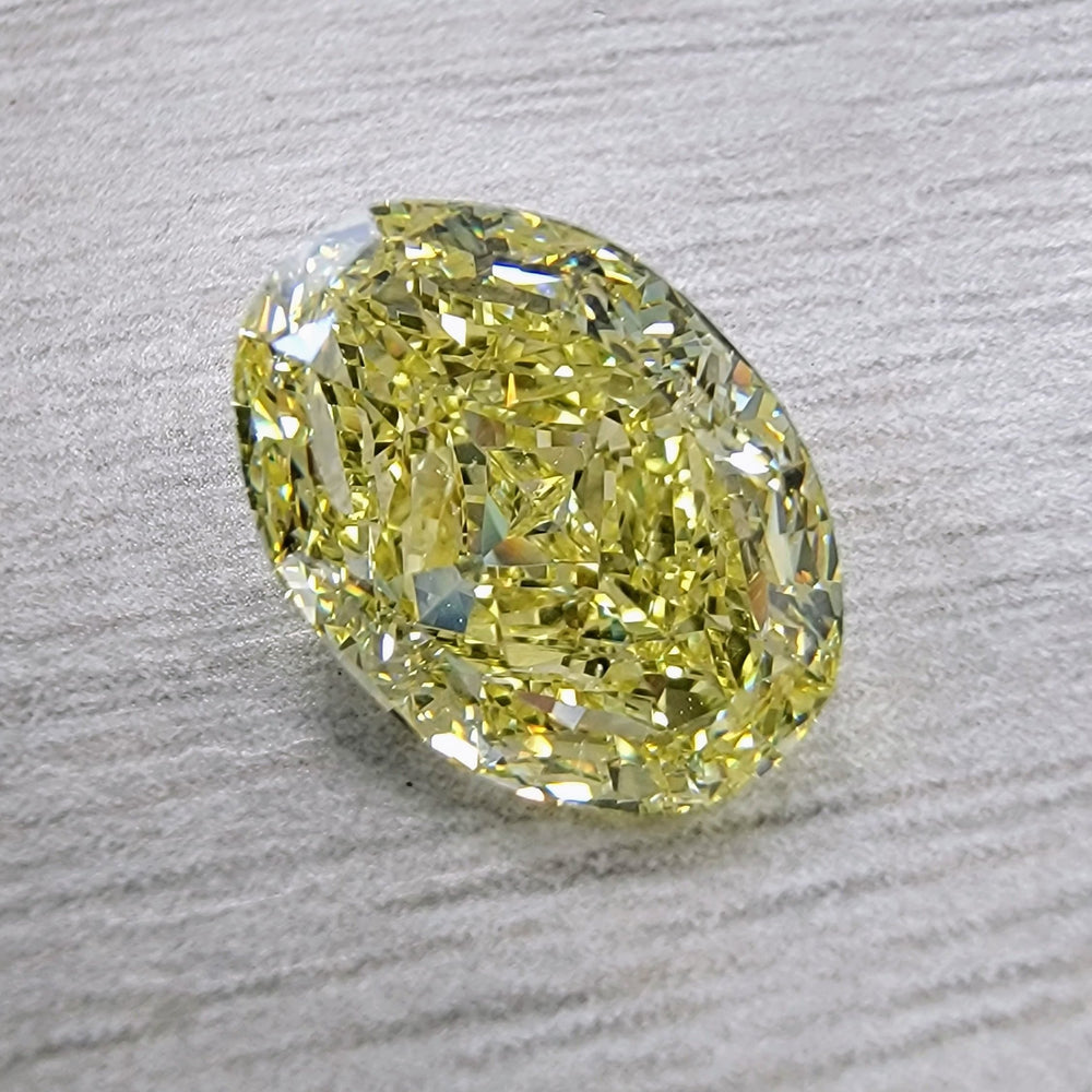 3.02ct Fancy Yellow Oval Diamond Ring SI1 GIA