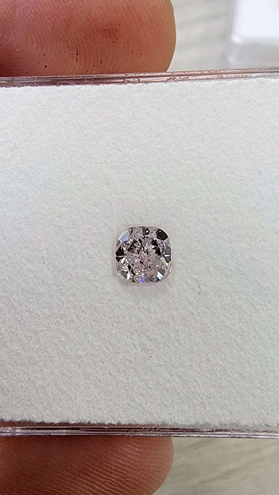 1.03ct Fancy Light Pinkish Purple Cushion Diamond SI2 GIA