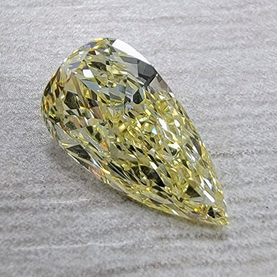 1.12ct Fancy Light Yellow Pear VS2 GIA