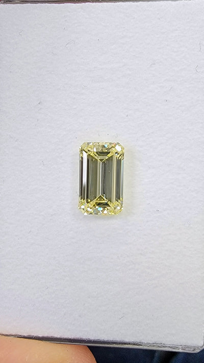 3.33ct Light Yellow Emerald VS2 GIA