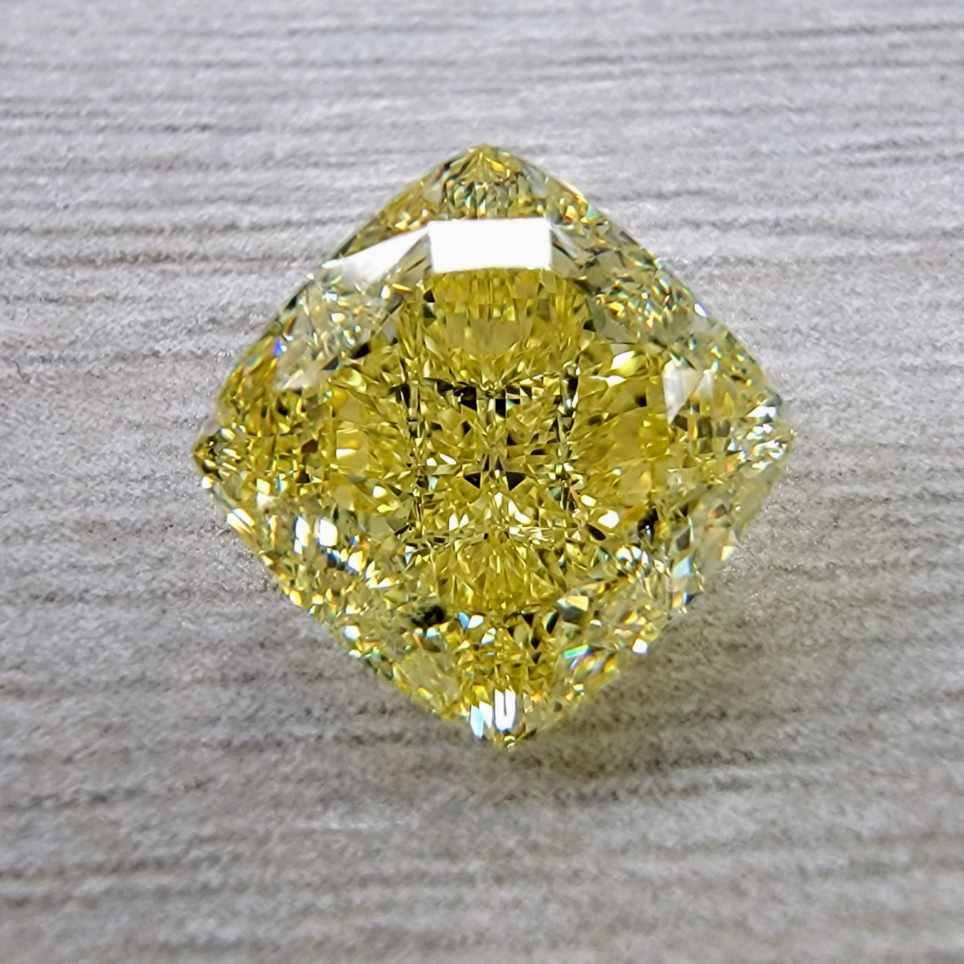 3.36ct Fancy Intense Yellow Cushion IF GIA