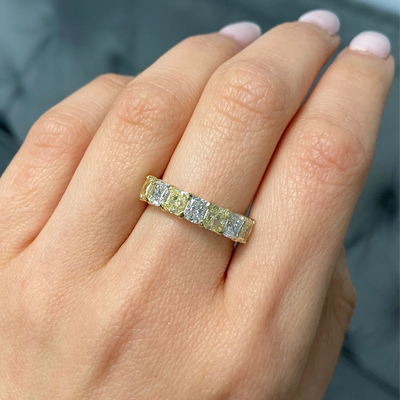 2.76ct Alternating Elongated Radiant Halfway Band