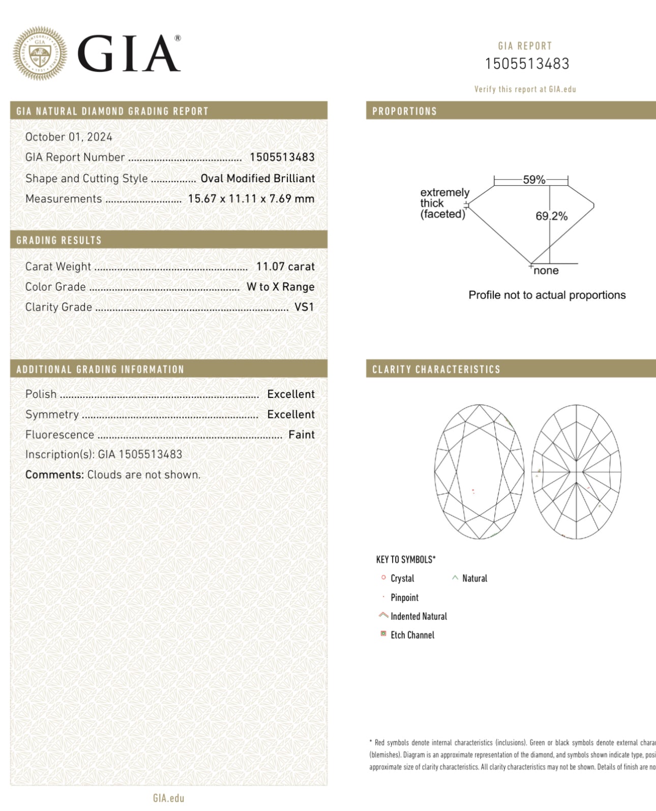 11.07ct Light Yellow Oval VS1 GIA