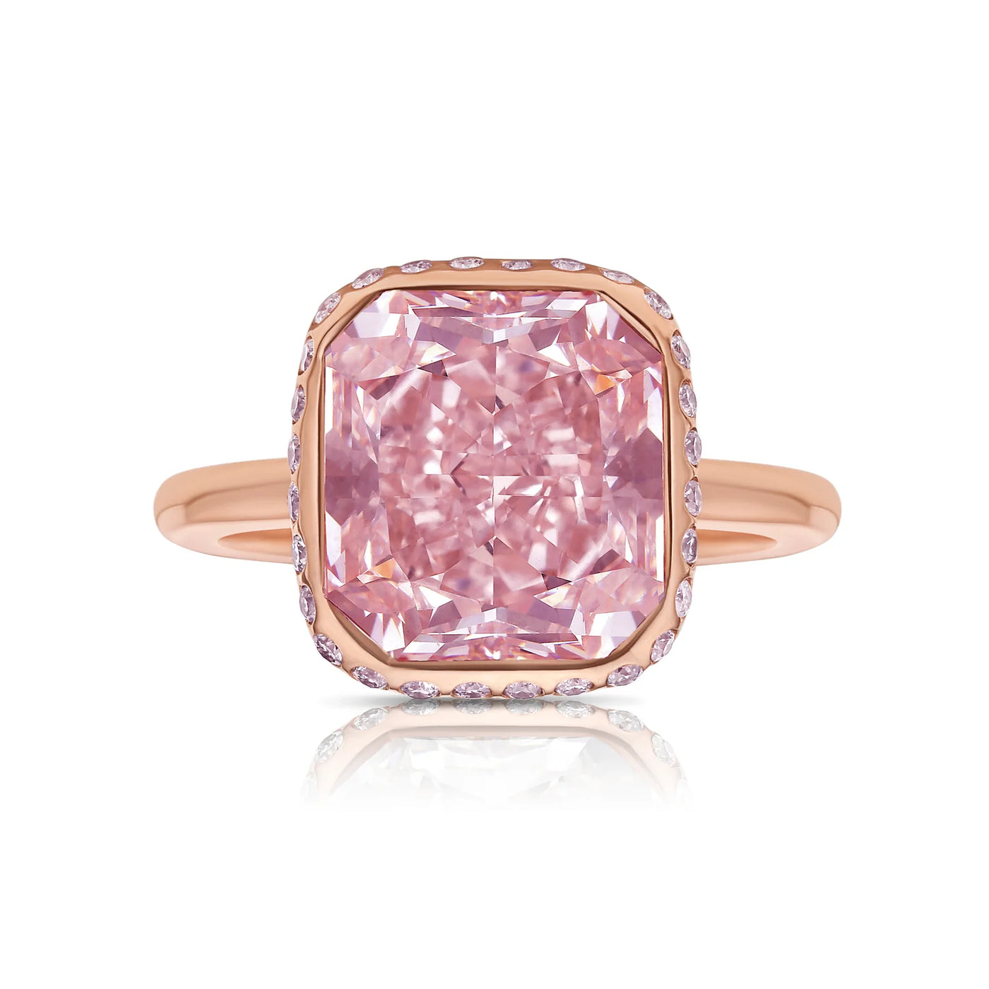 5.14ct Very Light Pink Radiant Internally Flawless GIA Ring