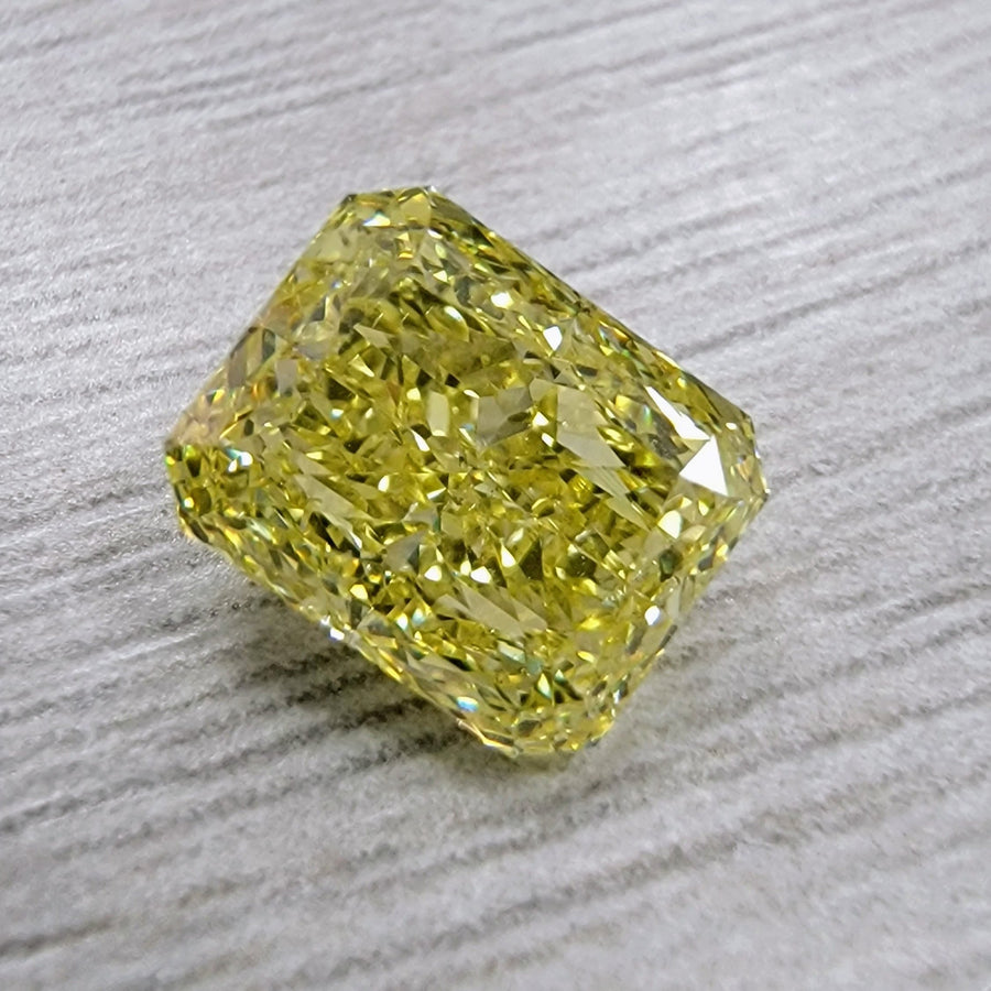 2.04ct Fancy Intense Yellow Elongated Radiant Diamond SI2 GIA