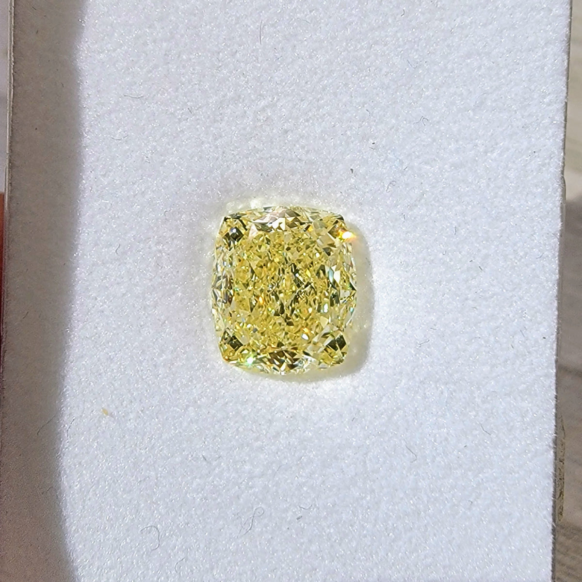 5.01ct Fancy Light Yellow Cushion Diamond Ring VS2 GIA