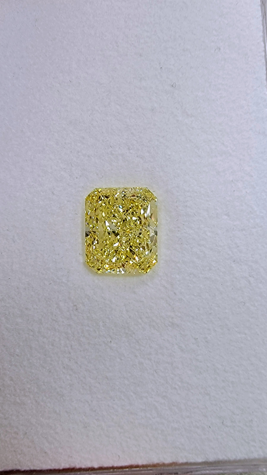 4.02ct Fancy Yellow Elongated Radiant Diamond VS1 GIA