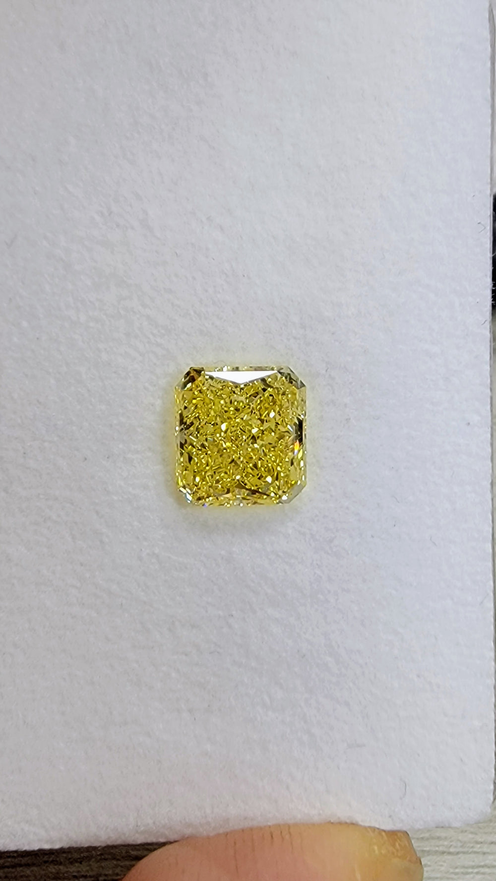 3.70ct Fancy Intense Yellow Radiant Diamond VS2 GIA