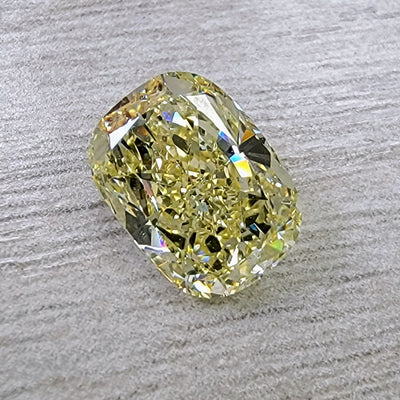 3.04ct Fancy Yellow Elongated Cushion VS2 GIA