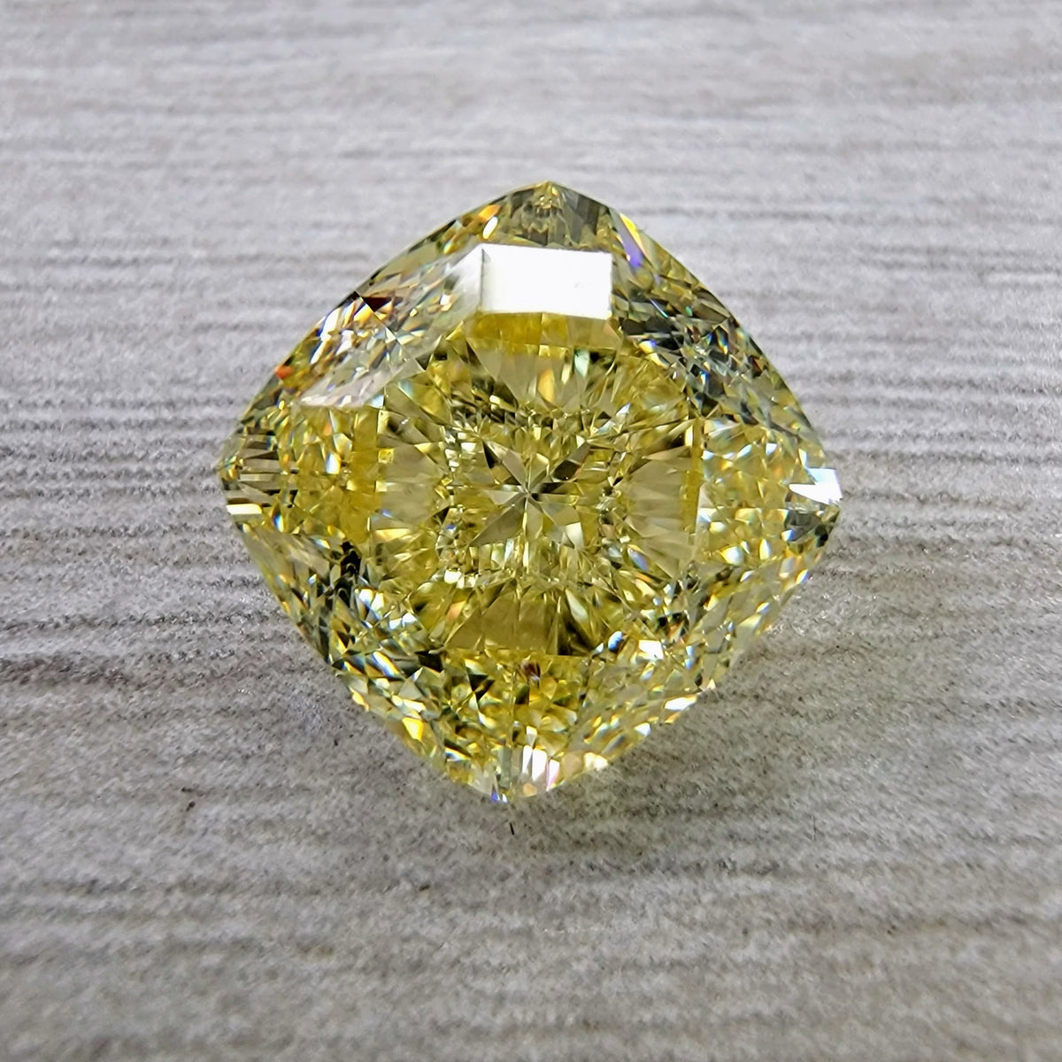 5.01ct Fancy Yellow Cushion Diamond SI1 GIA