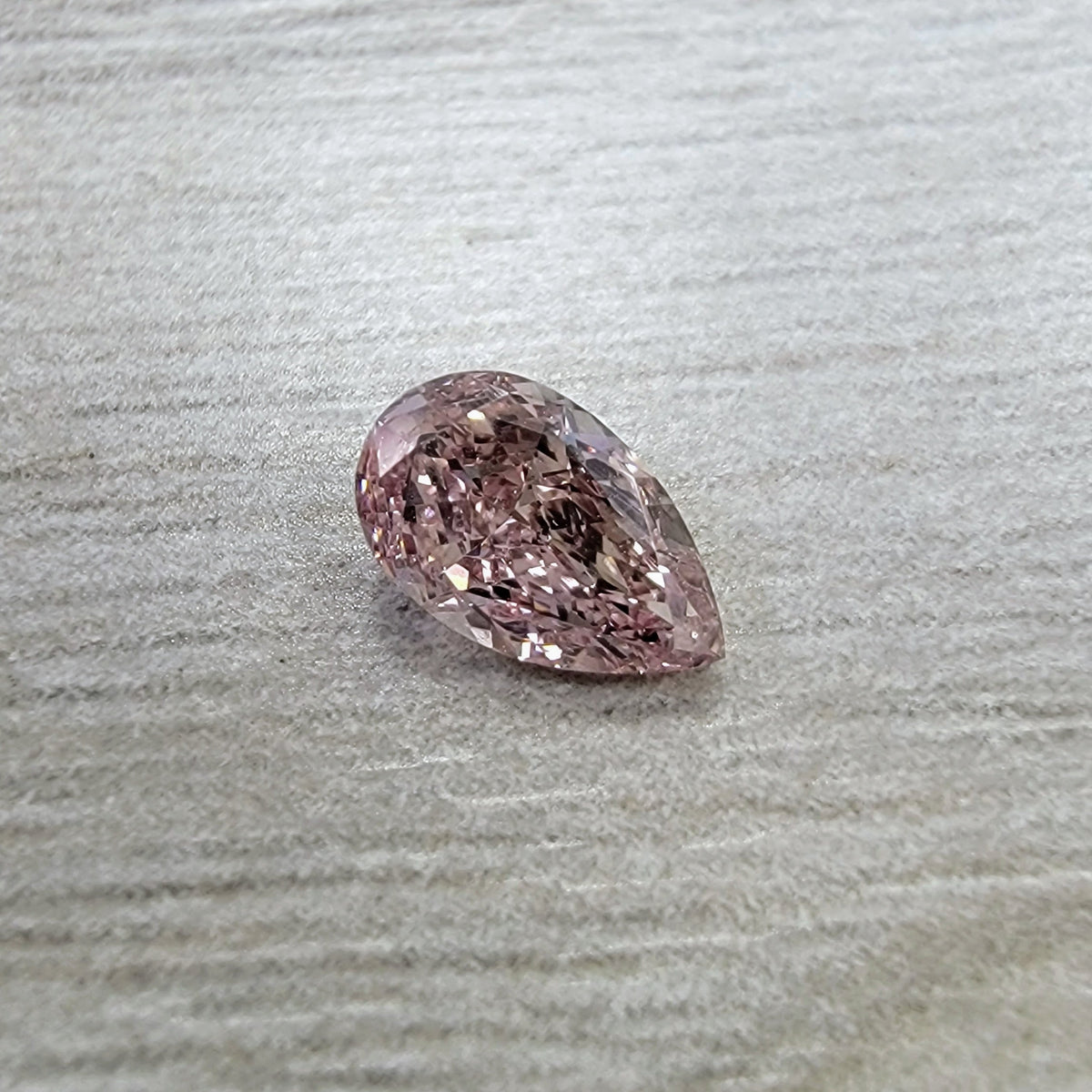 0.50ct Fancy Orangy Pink Pear Diamond Pendant SI1 GIA