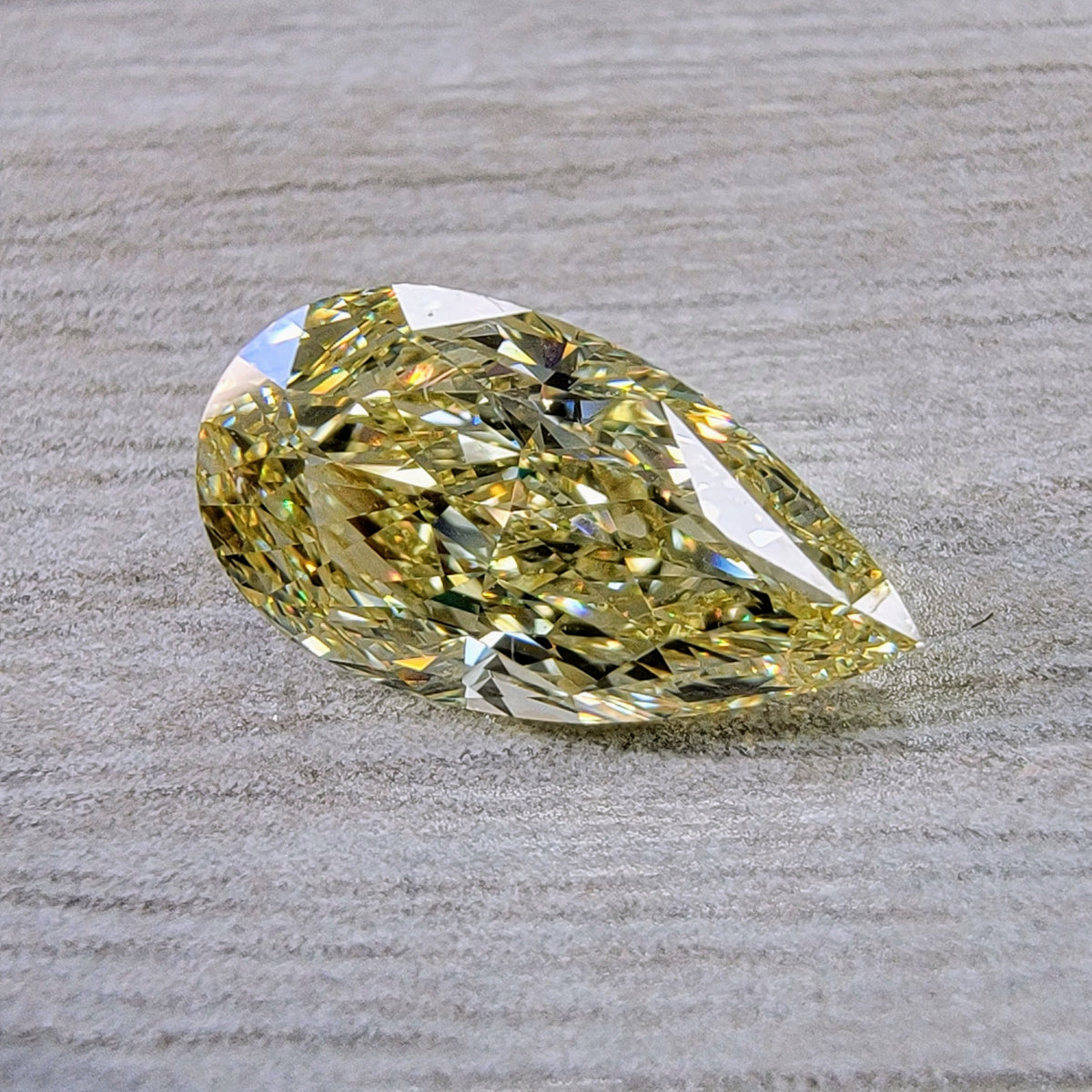 2.02ct Fancy Yellow Pear VVS1 Diamond GIA
