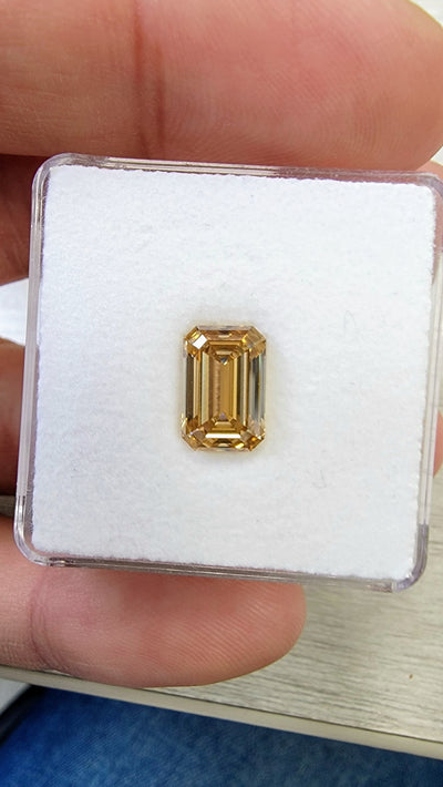 3.55ct Fancy Brown Yellow Emerald VS1 GIA