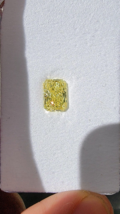 2.02ct Fancy Yellow Elongated Radiant VS1 GIA