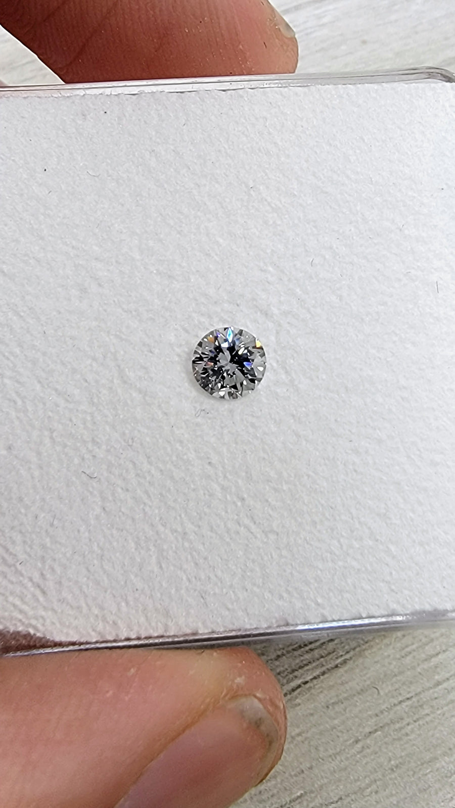 0.35ct Fancy Light Gray Blue Round Diamond GIA