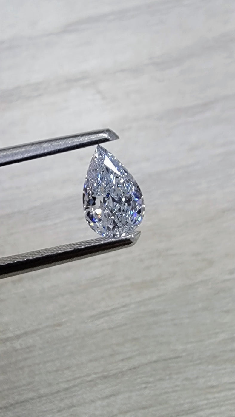 0.63ct Fancy Light Blue Pear SI2 Diamond GIA