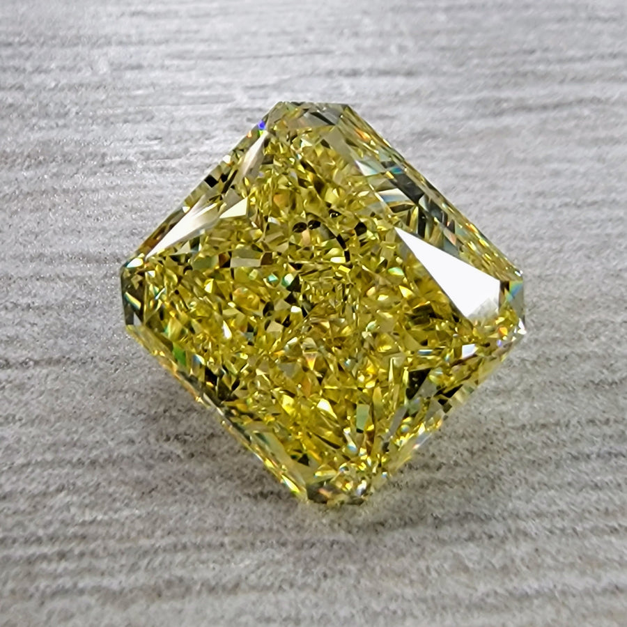 3.70ct Fancy Intense Yellow Radiant Diamond VS2 GIA