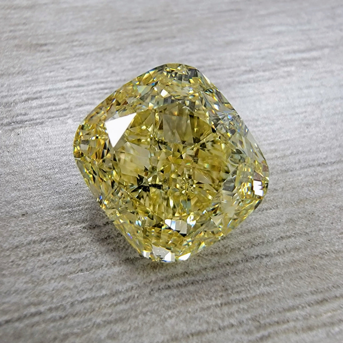 6.02ct Fancy Yellow Cushion Diamond VS2 GIA