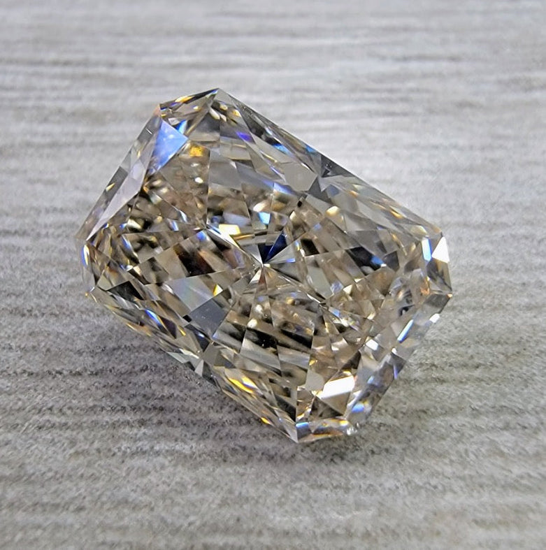 3.02ct M (Faint Brown) Elongated Radiant Diamond SI1 GIA