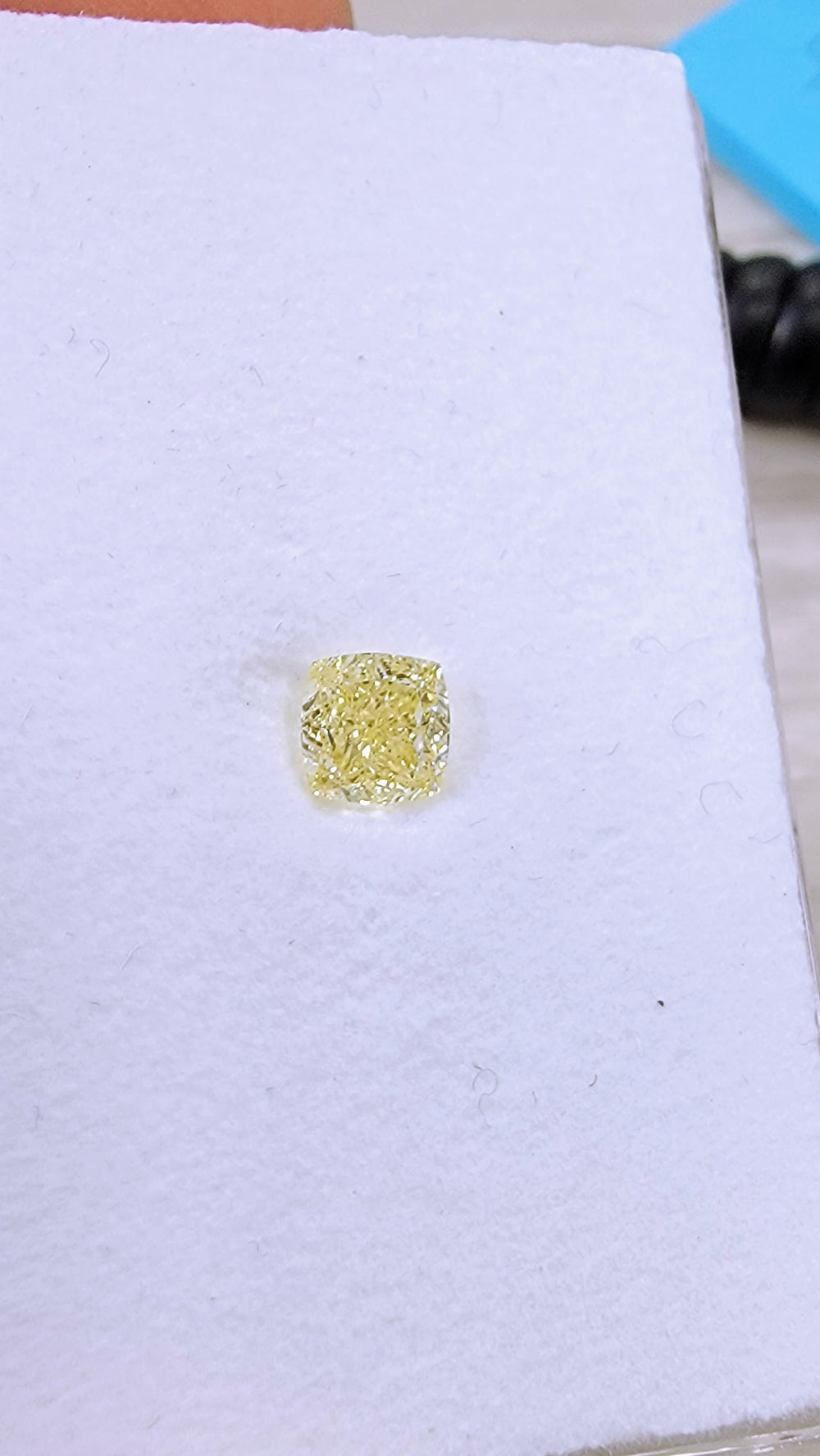 1.01ct Fancy Light Yellow Cushion Diamond Halo Pendant GIA