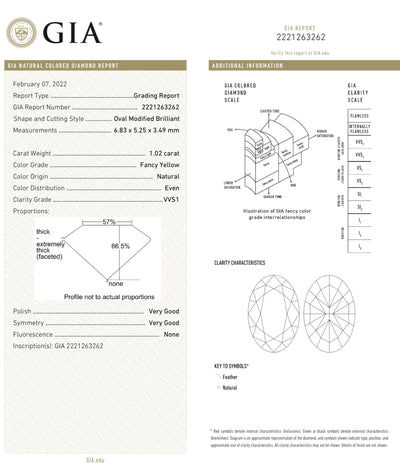 1.09ct & 1.02ct Fancy Yellow Ovals VS GIA