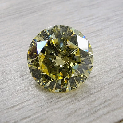2.79ct Fancy Yellow Round SI2 GIA