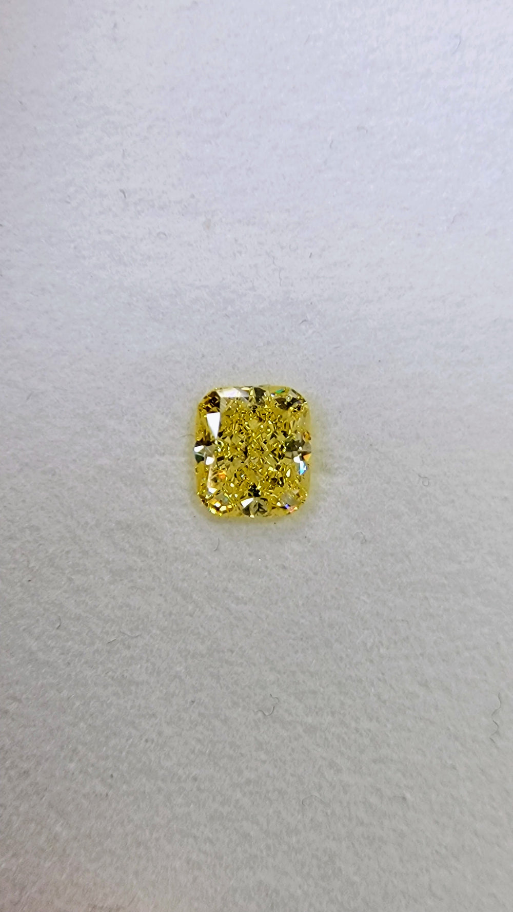 1.54ct Fancy Intense Yellow Cushion Diamond VS2 GIA