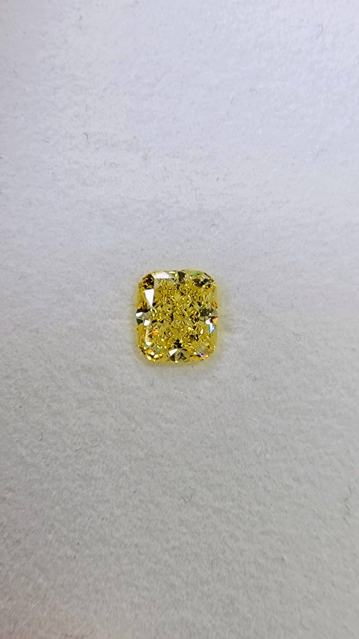 1.54ct Fancy Intense Yellow Cushion Diamond VS2 GIA