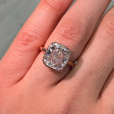 5.14ct Very Light Pink Radiant Internally Flawless GIA Ring
