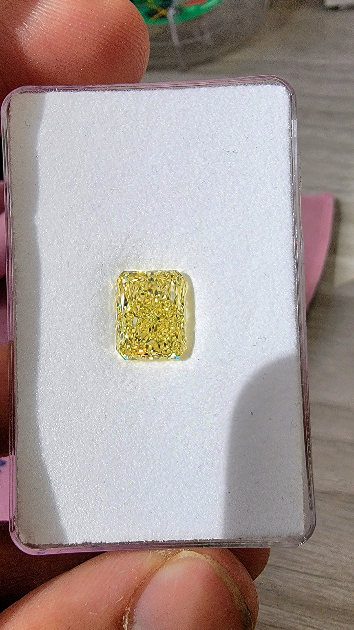 5.07ct Fancy Intense Yellow Elongated Radiant VS2 GIA