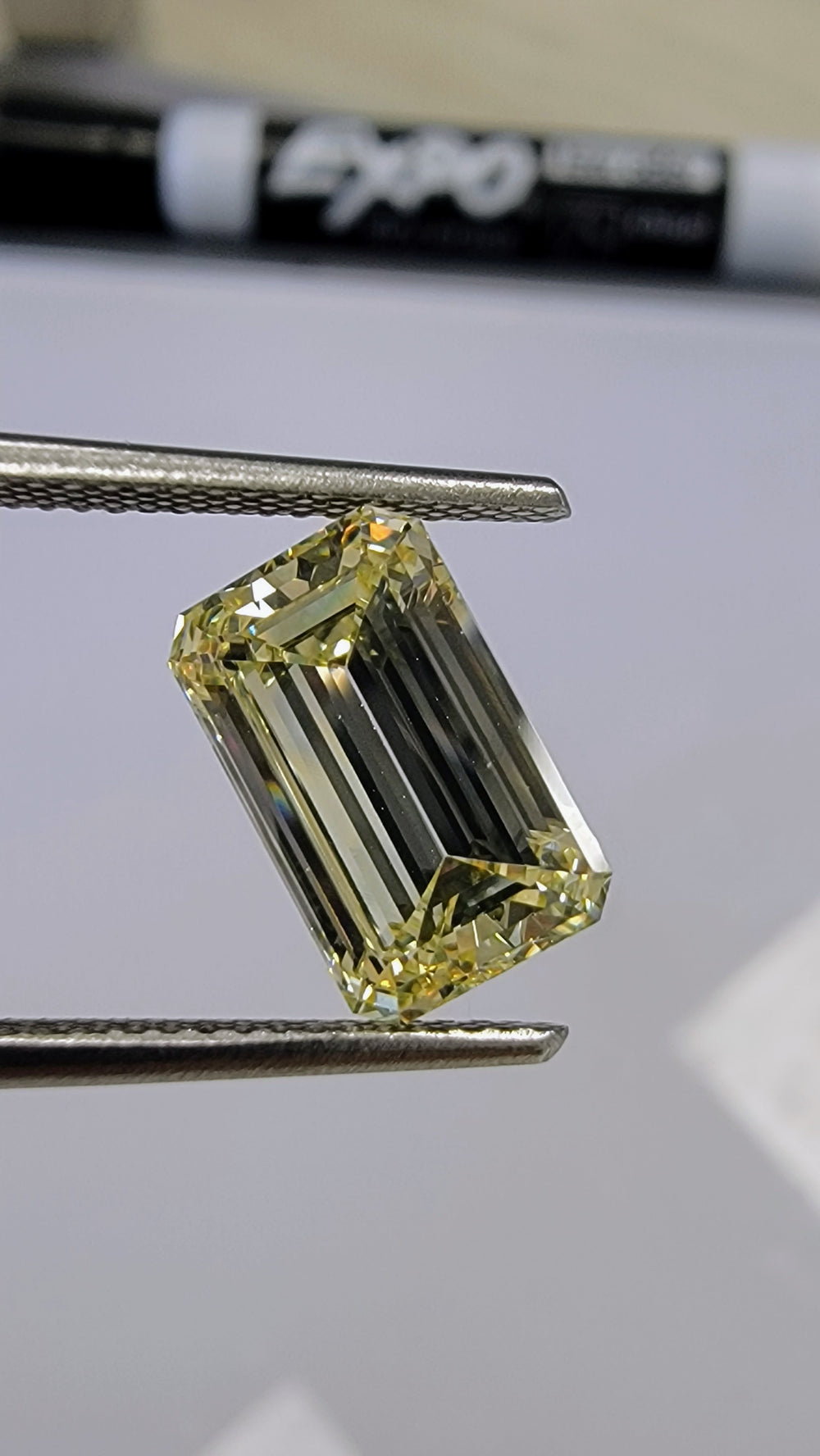 3.33ct Light Yellow Emerald Diamond VS2 GIA