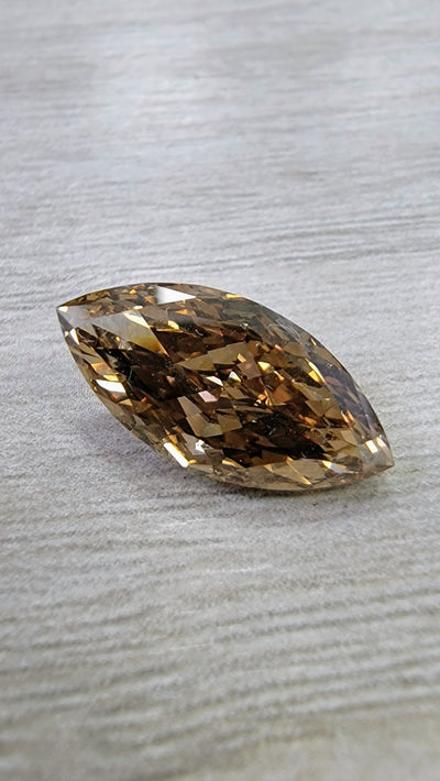 4.01ct Fancy Orange Brown Marquise SI1 GIA