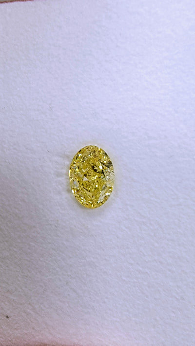2.01ct Fancy Yellow Oval Internally Flawess GIA