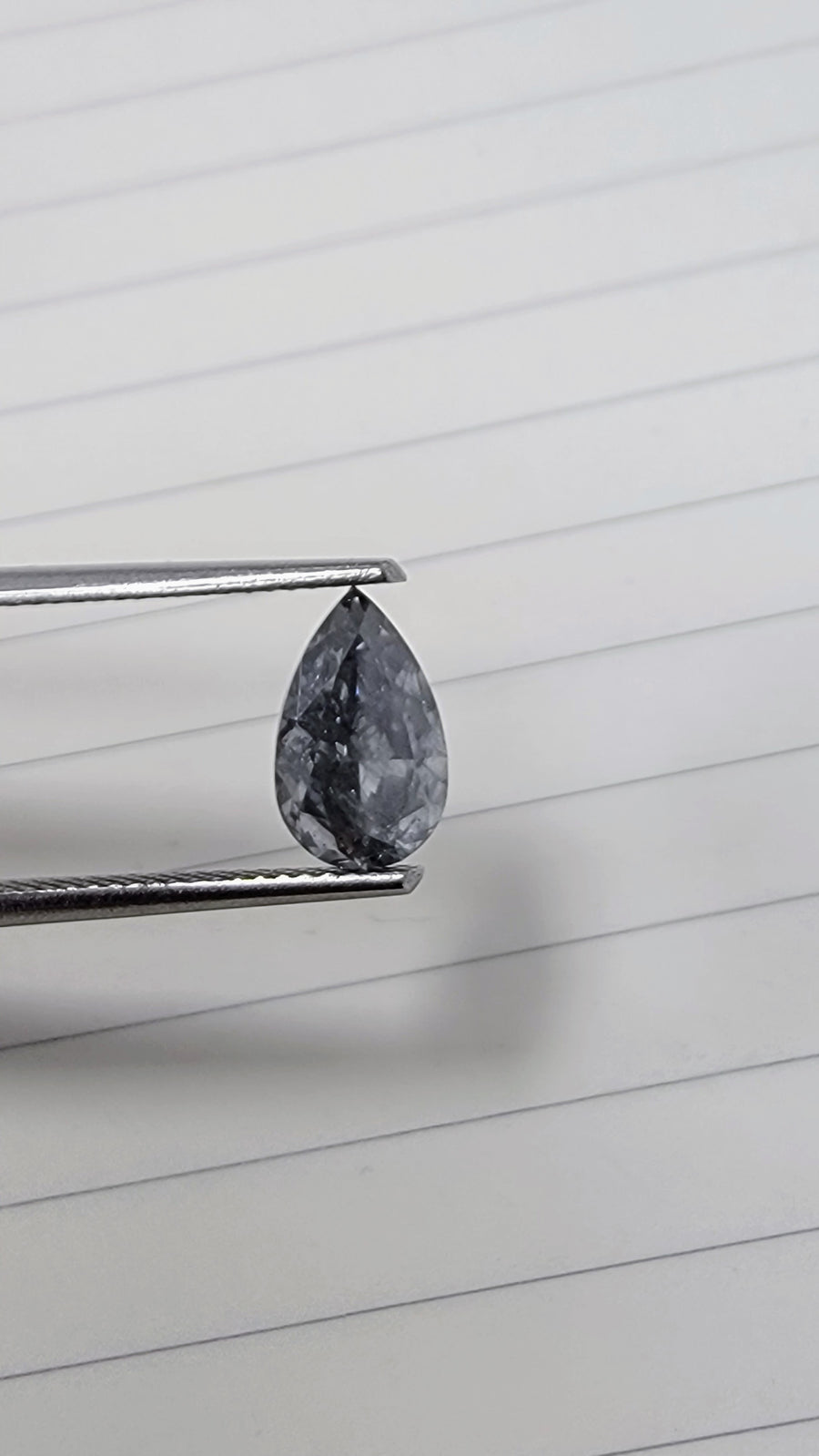 1.89ct Fancy Blue Gray Pear Diamond I2 GIA