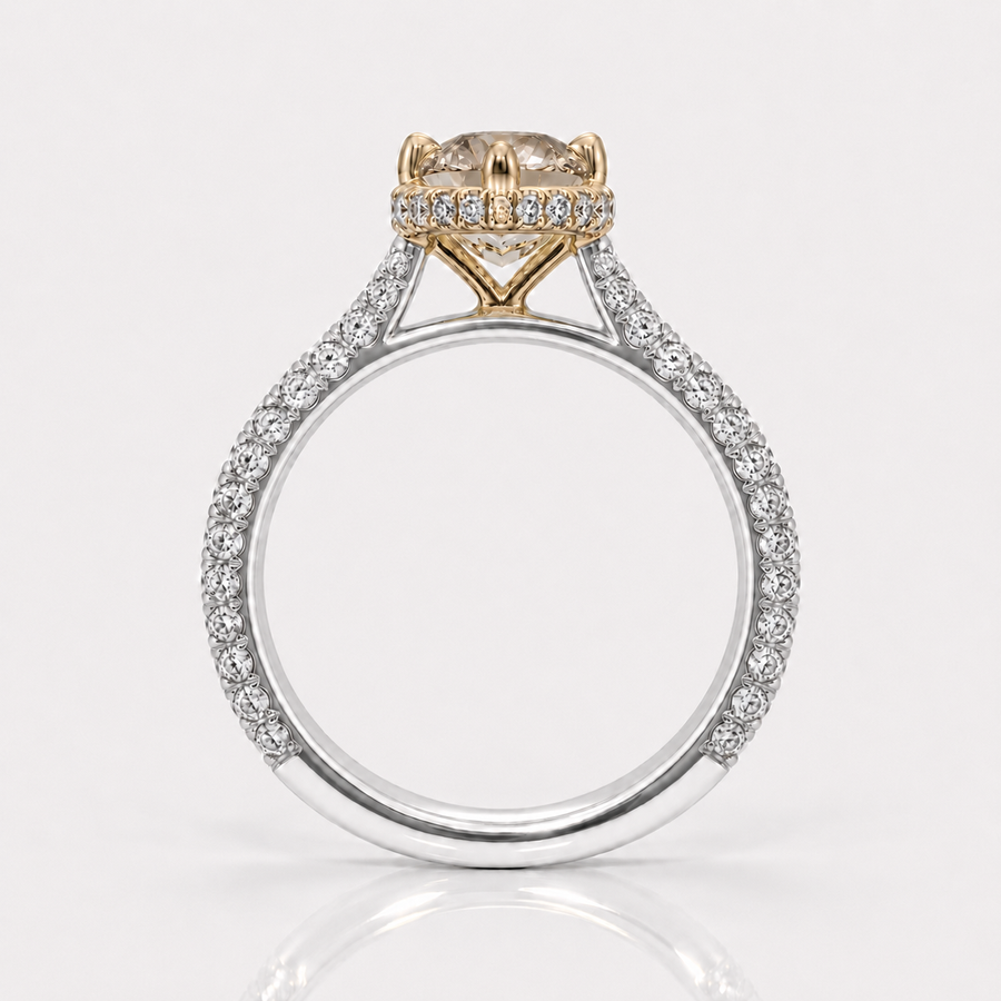 2.02ct Champagne Step-Cut Marquise Diamond Ring
